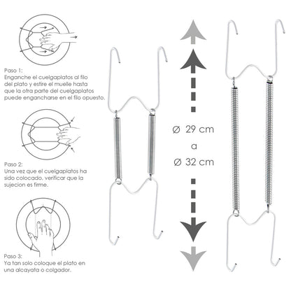 Cuelgaplatos Muelle Para platos de Ø 29 a 32 cm.