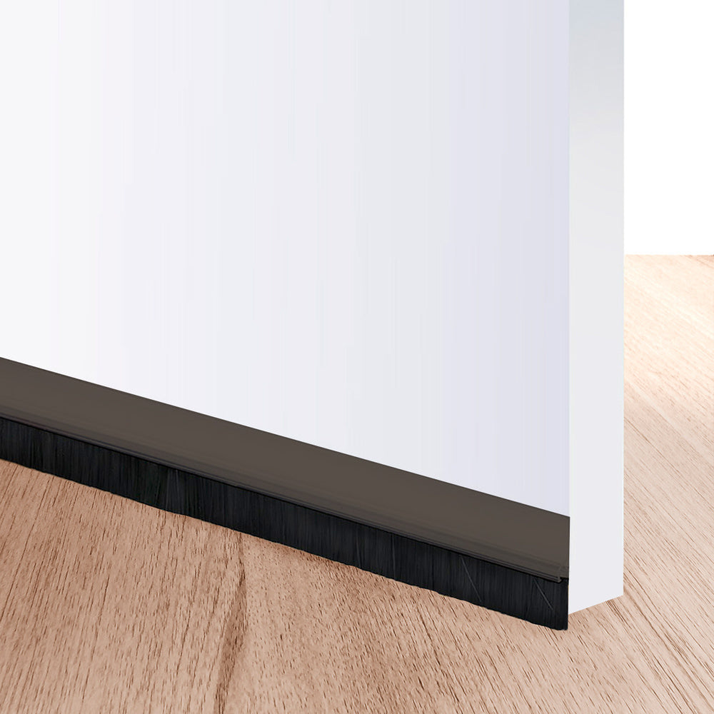 Burlete Puerta Pvc Marron Con Cepillo 1metro
