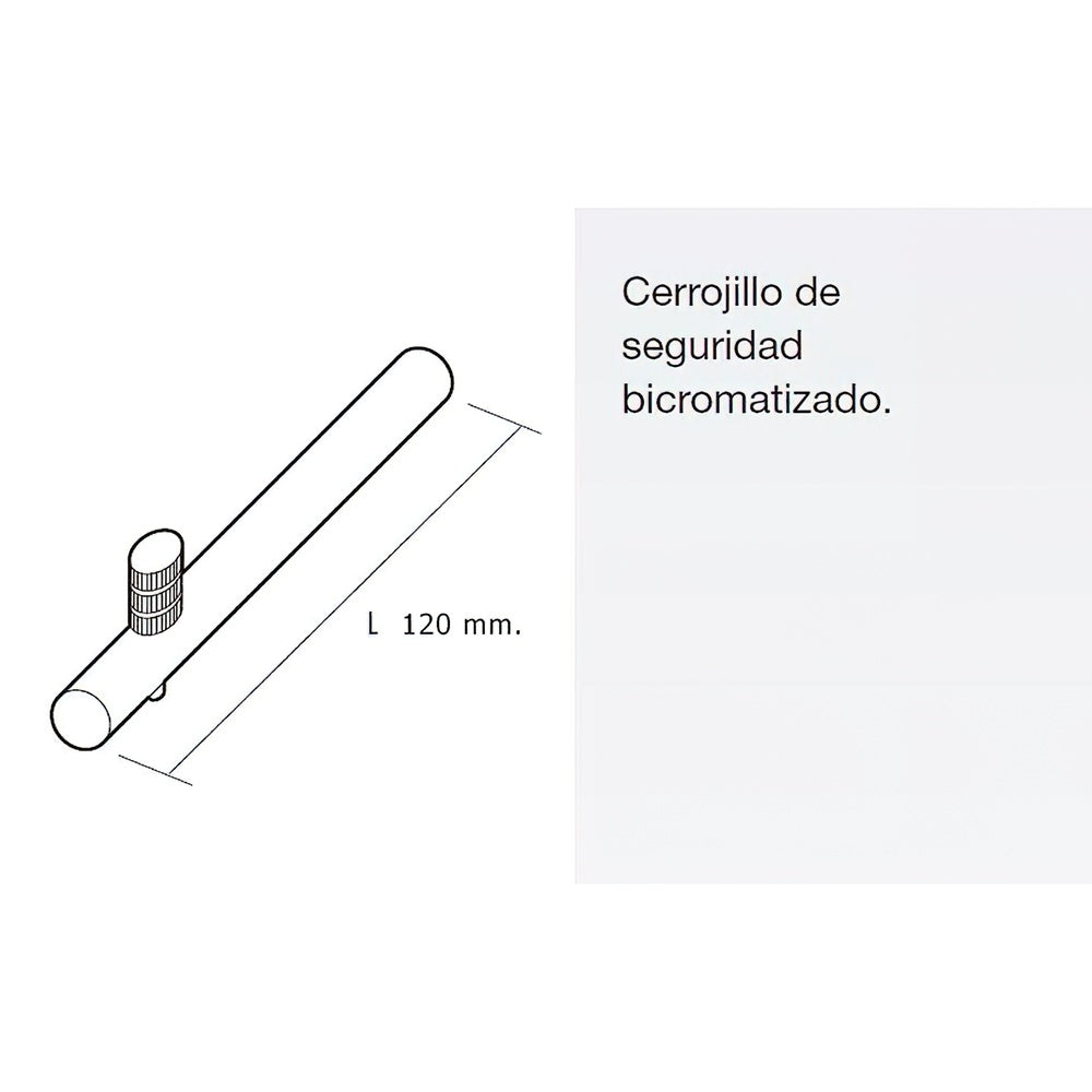 Cerrojillo Persiana Seguridad 120x5,5 mm.