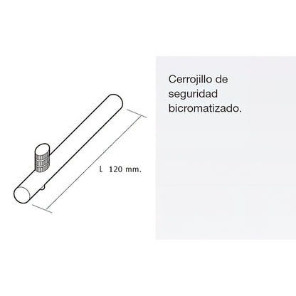 Cerrojillo Persiana Seguridad 120x5,5 mm.