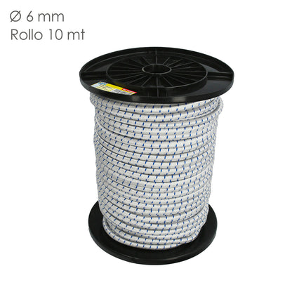 Cuerda Elástica Forrada    6 mm. Rollo de 100 metros
