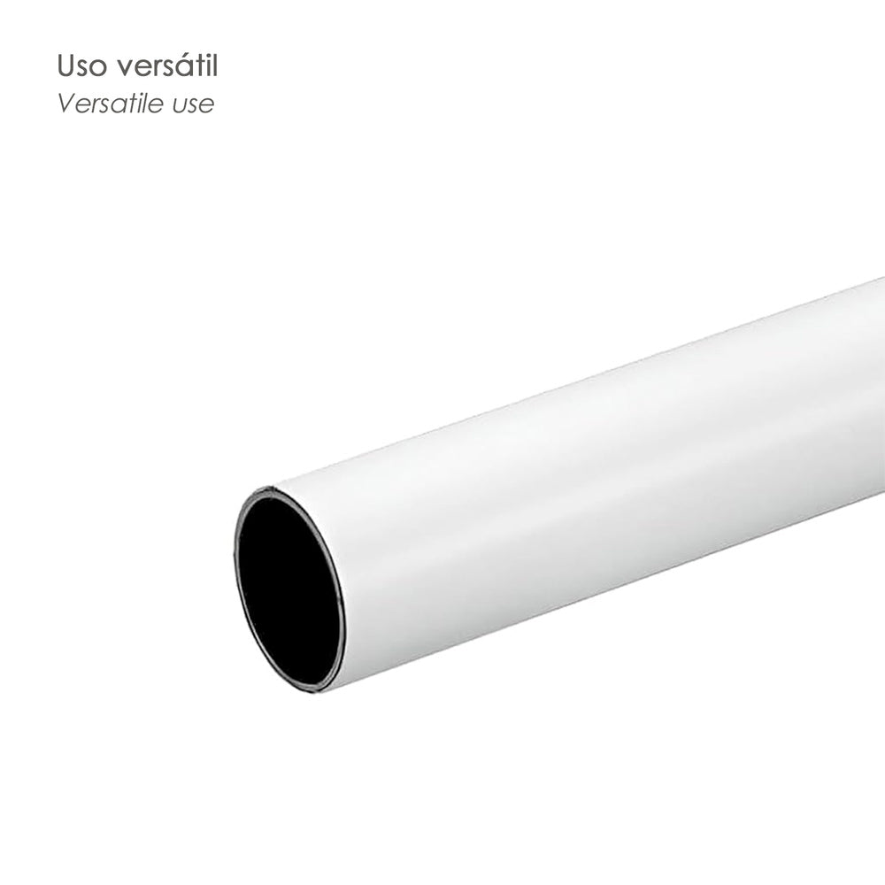 Barra Armario Latonado Blanco Redondo Ø 12mm. (Barra 3,0mt.)