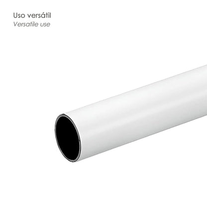 Barra Armario Latonado Blanco Redondo Ø 12mm. (Barra 3,0mt.)