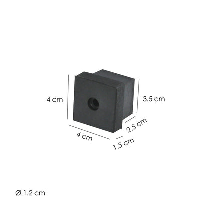 Contera Goma Cuadrada 36x36 mm. Bolsa 100 Unidades