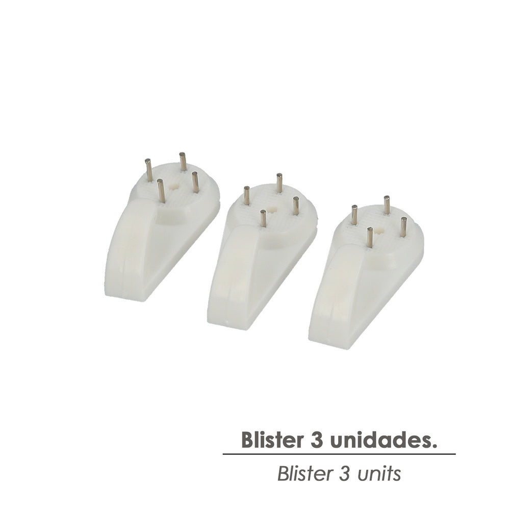 Cuelga Cuadros Gancho Grande (Blister 3 unidades) Clavar