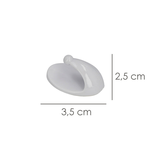 Colgador Oryx Blanco Pequeño (Blister 4 Unidades ) Adhesivo