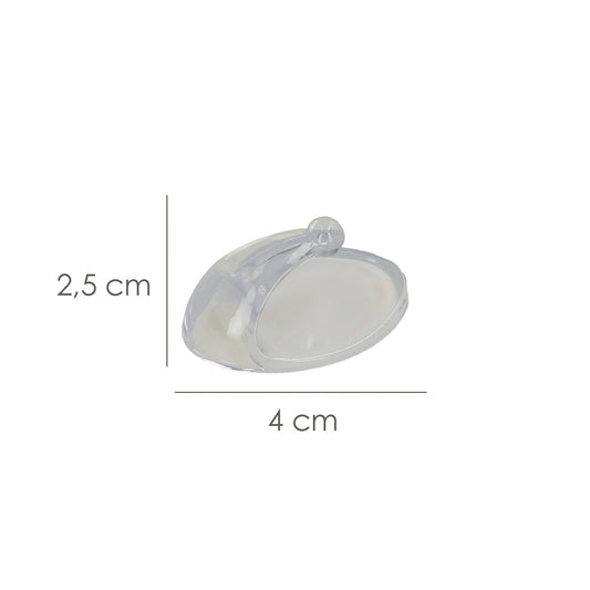 Colgador Oryx  Transparente Pequeño (Blister 4 Unidades) Adhesivo