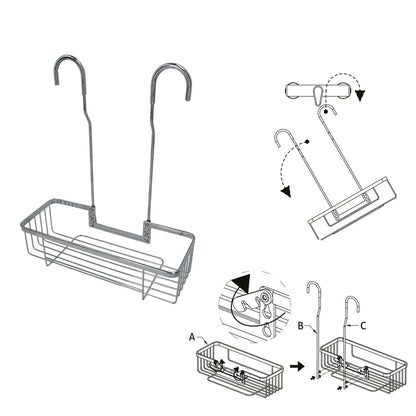 Cestillo Inox Para Colgar 1 Altura. 280 x 105 x 335 mm.