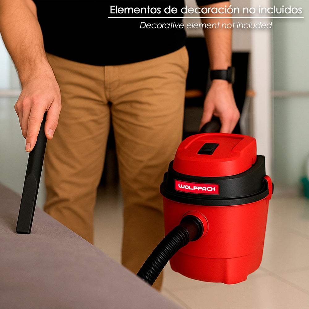 Aspirador Soplador Plástico Agua Y Polvo 10 Litros / 1000 Watt.