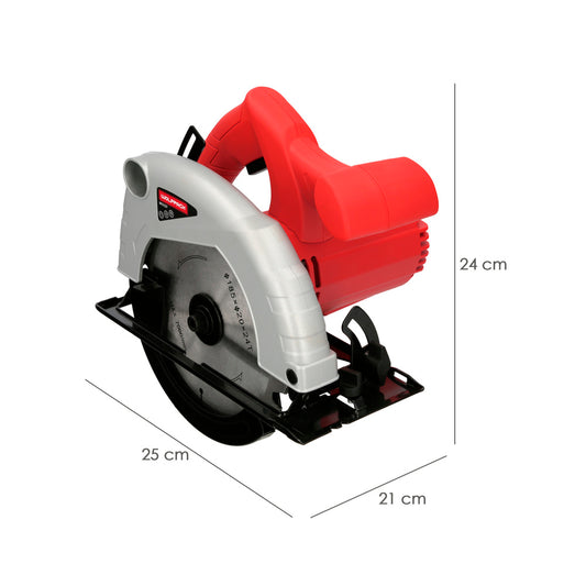 Sierra Circular 1300 Watt. Disco 185 mm. 4.800 RPM Corte a Inglete Con Regulador de Profundidad. Ingletadora, Sierra Madera.