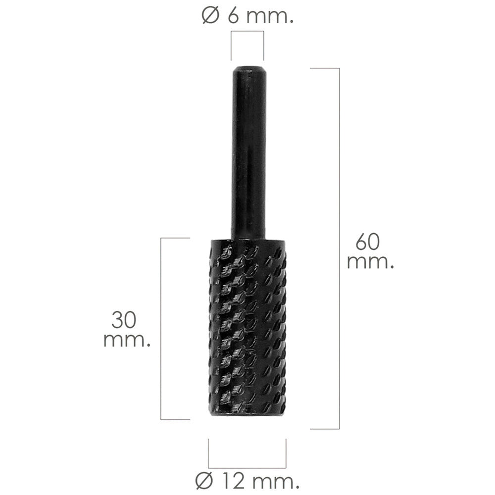 Fresa Rotativa Para Metal Cilindrica Ø 12 mm. Para Taladro / Fresadora