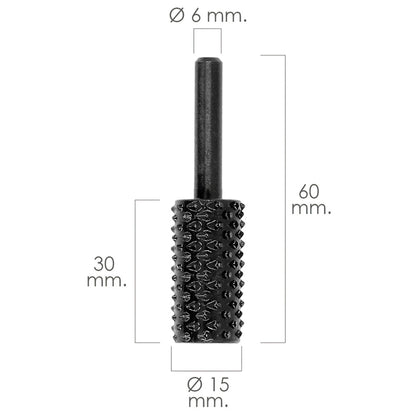 Fresa Rotativa Para Madera Cilindrica Ø 15 mm. Para Taladro / Fresadora