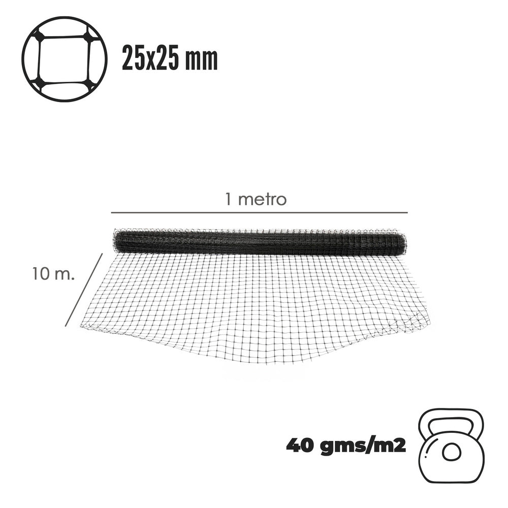 Malla Protectora Avicola BOP 25 x 25 mm. 40gms/m2. 1 m. x 10 m.