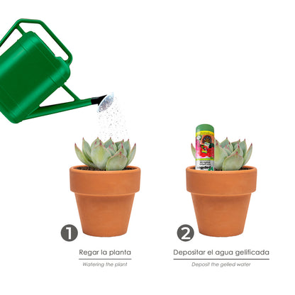 Agua Gelificada Para Riego Con Dispensador 300 ml.