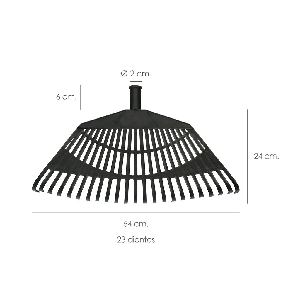Rastrillo Plastico Trapezoidal Color Negro 32 Dientes