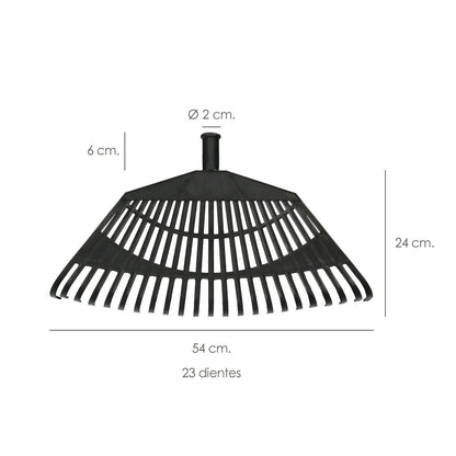 Rastrillo Plastico Trapezoidal Color Negro 32 Dientes