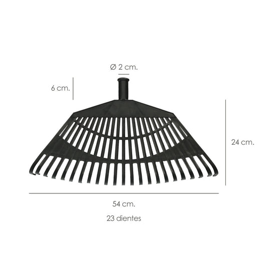 Rastrillo Plastico Trapezoidal Color Negro 32 Dientes