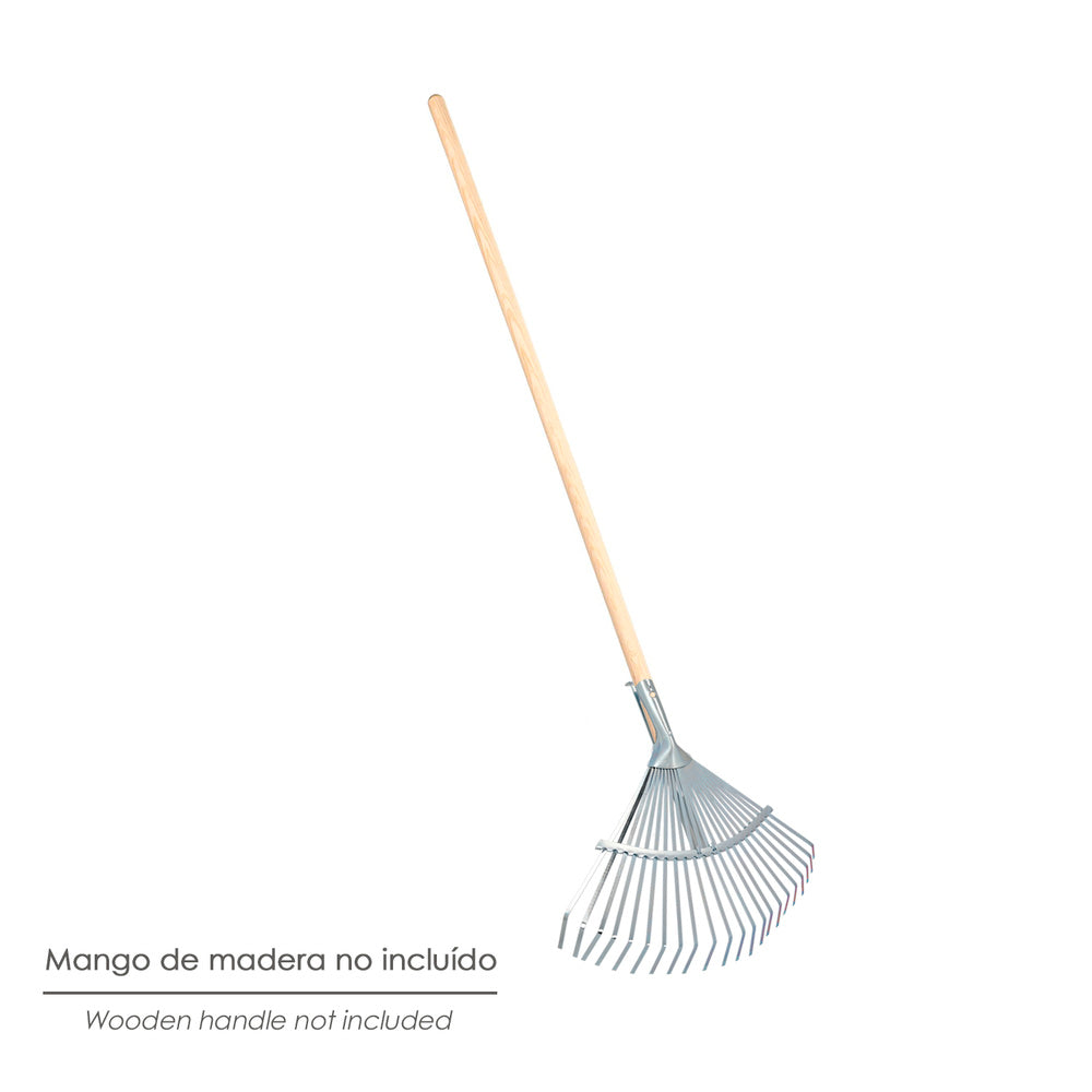 Rastrillo Metalico Para Jardin Ancho Regulable 31,5 A 43,5 cm. rastrillo Hojas, Cepillo Jardin, Escoba Metalica, Escoba Jardin