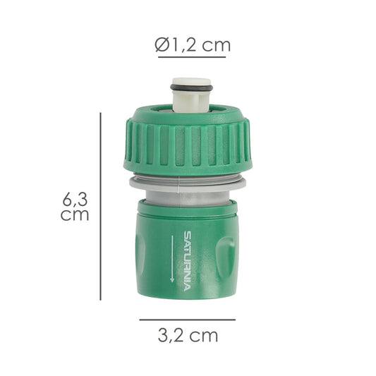 Conector Manguera Plastico 3/4 Con Stop  Blister