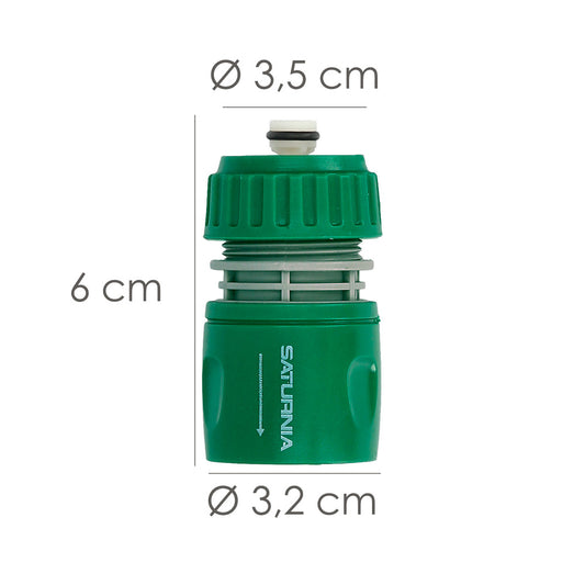 Conector Manguera Plastico 1/2 Con Stop  Blister