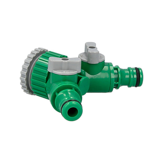 Adaptador Manguera Plastico 3/4 - 1" Hembra  con 2 tomas Blister