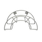 Soporte Manguera Pared Metalica 1/2 Luna Color Gris