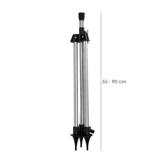 Tripode Para Aspersores Altura Regulable 55/90 cm. Tomas agua 1/2". Acero Cromado. Tripode Aspersores Jardineria
