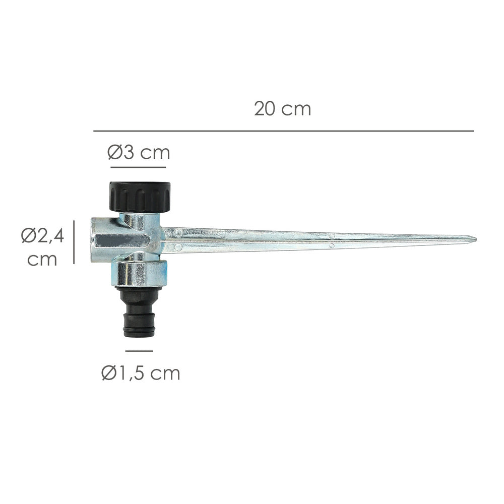 Pincho Para Aspersor Metalico Saturnia Con Racord Manguera