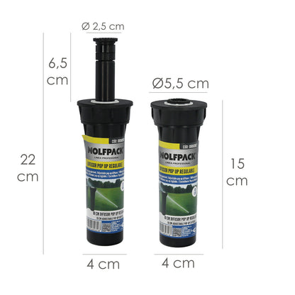 Difusor Pop Up Regulable 10 cm.