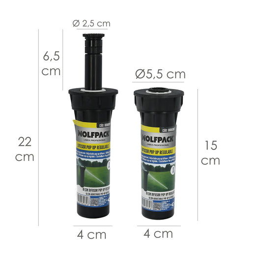 Difusor Pop Up Regulable 10 cm.
