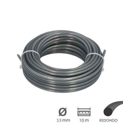 Hilo Nylon/Aluminio Redondo Profesional Ø 3,5 mm. (Rollo 10 metros)