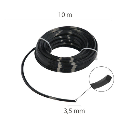 Hilo Nylon/Aluminio Cuadrado Profesional Ø 3,5 mm. (Rollo 10 metros)