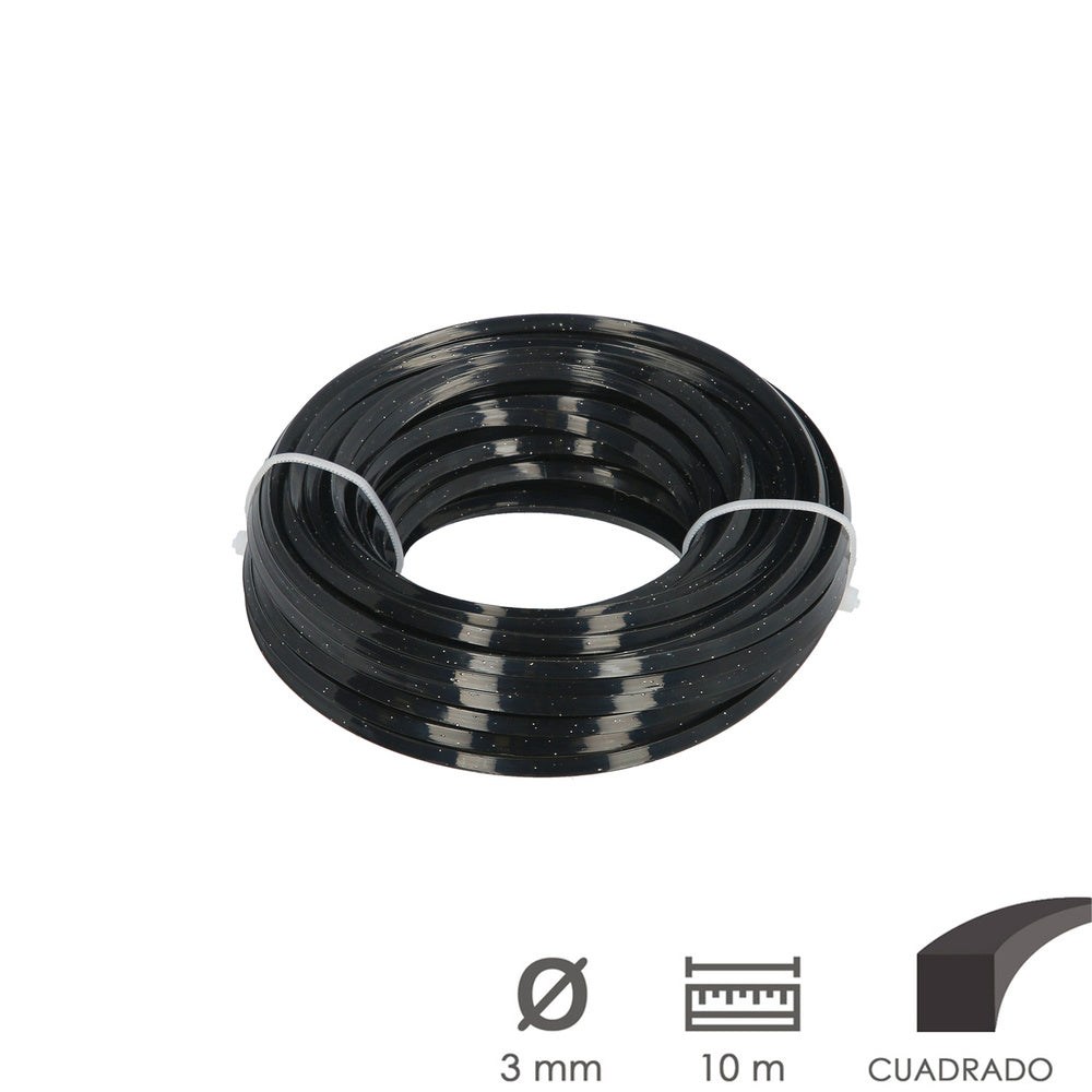 Hilo Nylon/Aluminio Cuadrado Profesional Ø 3,5 mm. (Rollo 10 metros)