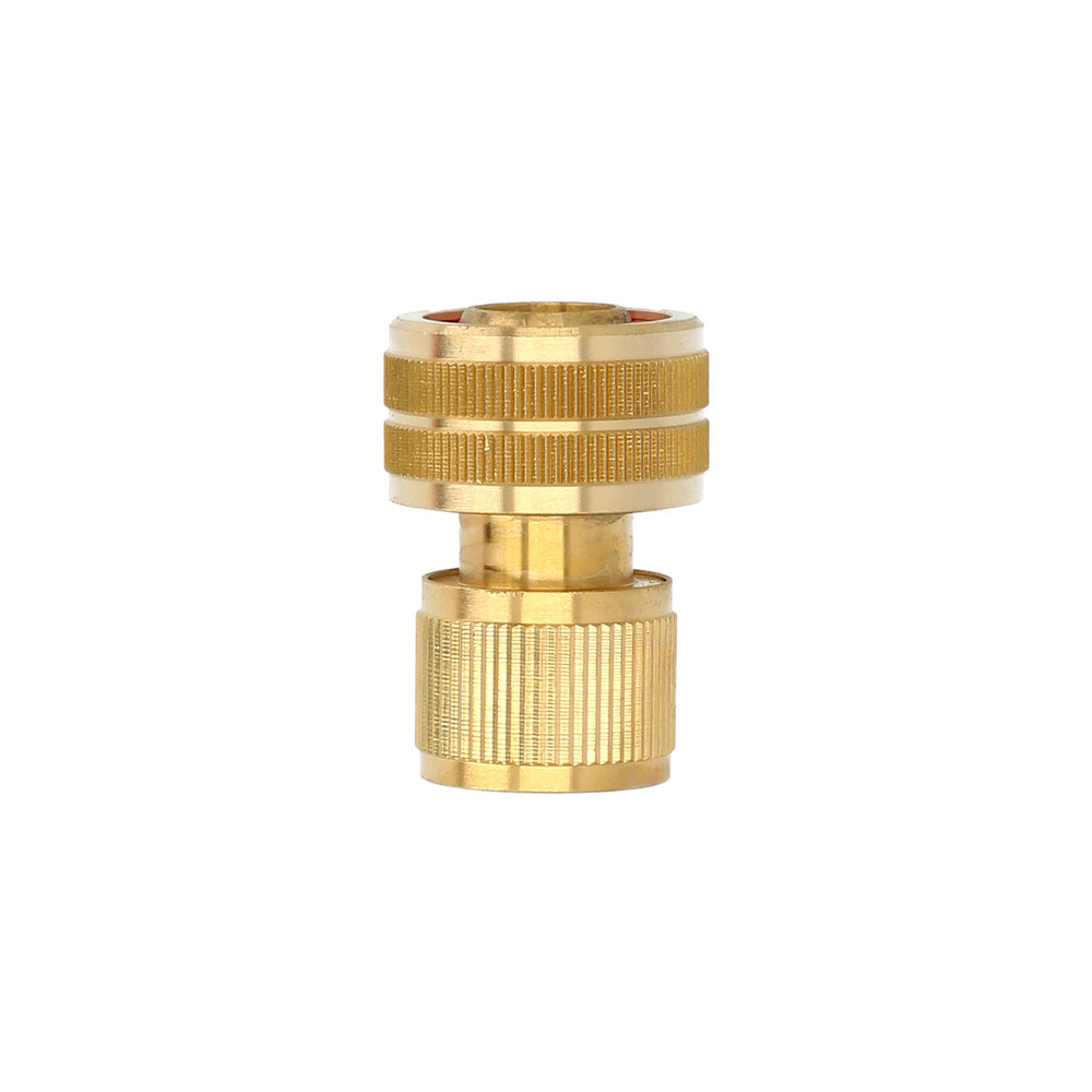 Conector Manguera Con Función STOP Fabricado en Laton  3/4" Hembra, Adaptador Grifo, Conector Grifo A Conector Rapido
