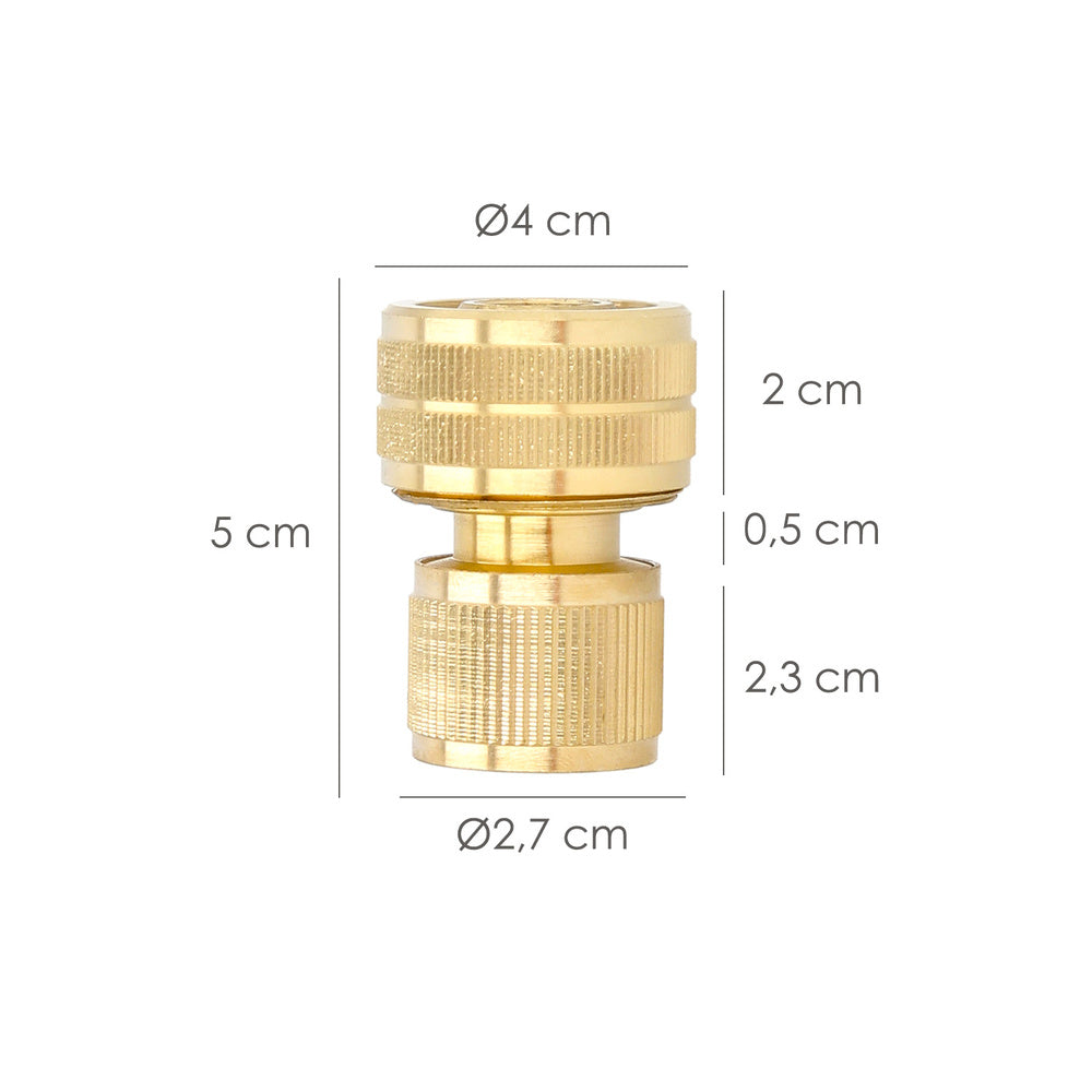 Conector Manguera Laton  3/4" Hembra, Adaptador Grifo, Conector Grifo A Conector Rapido