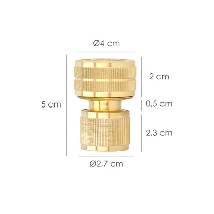 Conector Manguera Laton  3/4" Hembra, Adaptador Grifo, Conector Grifo A Conector Rapido