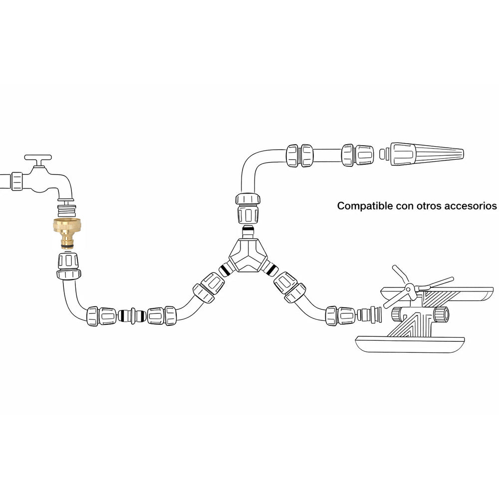 Adaptador Manguera Laton 1" hembra