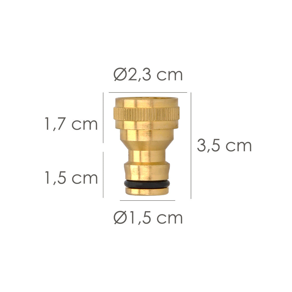 Adaptador Manguera Laton  1/2" Hembra, Adaptador Grifo, Conector Grifo A Conector Rapido
