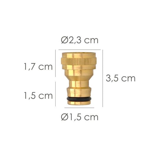 Adaptador Manguera Laton  1/2" Hembra, Adaptador Grifo, Conector Grifo A Conector Rapido