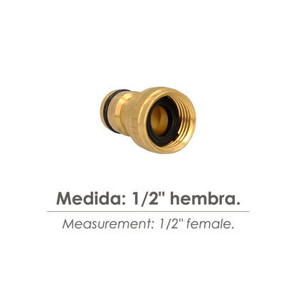 Adaptador Manguera Laton  1/2" Hembra, Adaptador Grifo, Conector Grifo A Conector Rapido