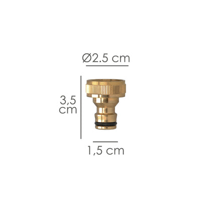Adaptador Manguera Laton  3/4 hembra