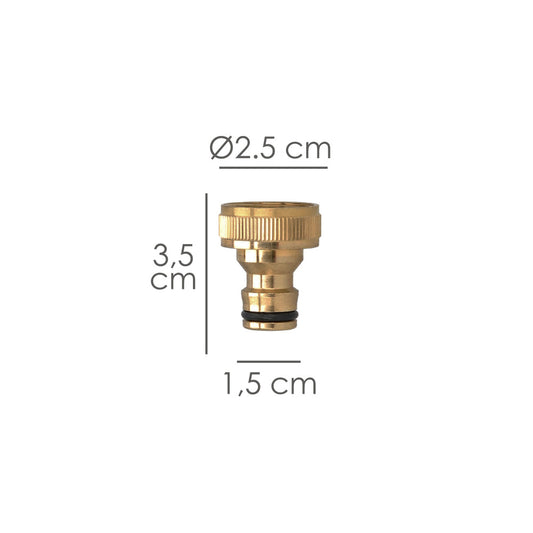 Adaptador Manguera Laton  3/4 hembra