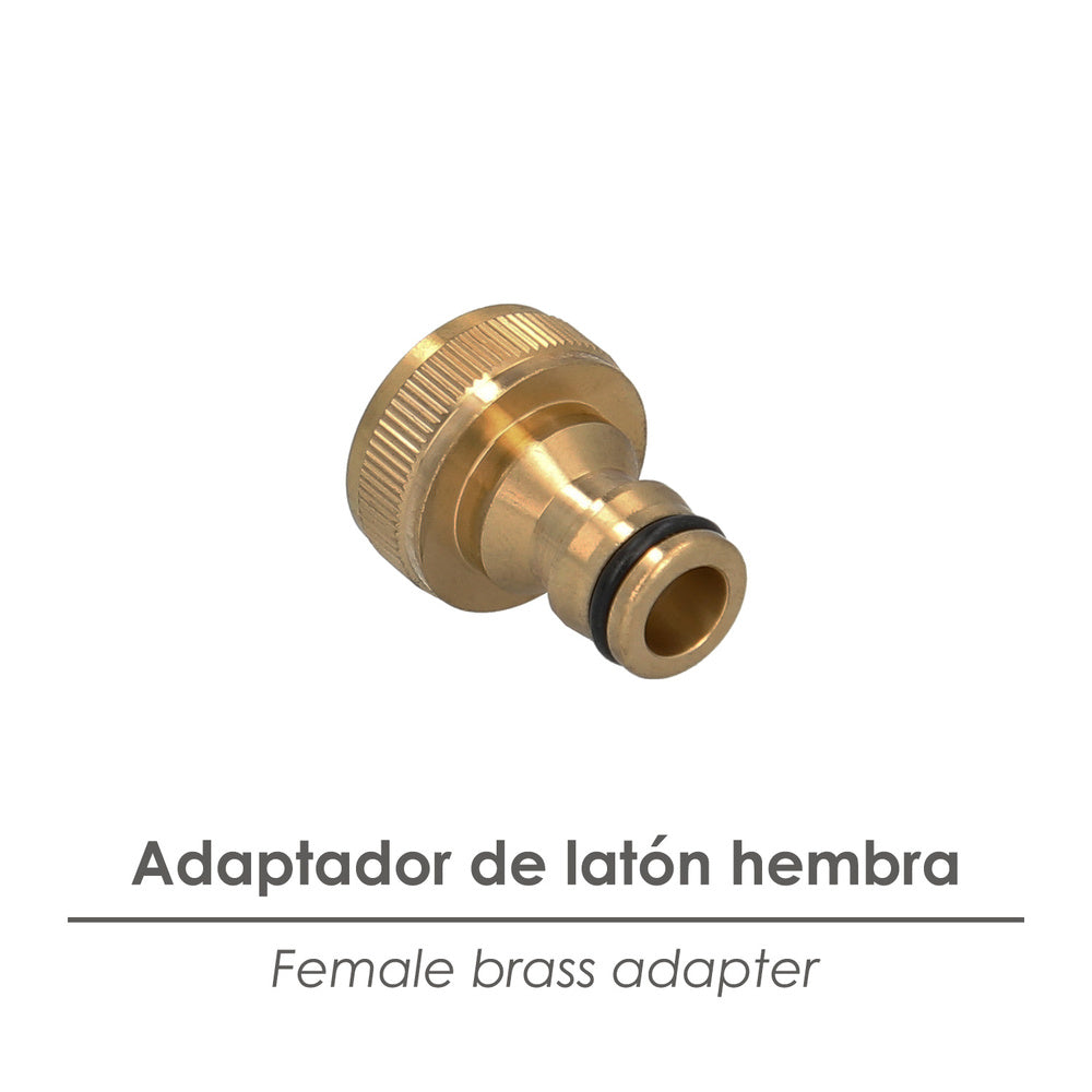 Adaptador Manguera Laton  3/4 hembra