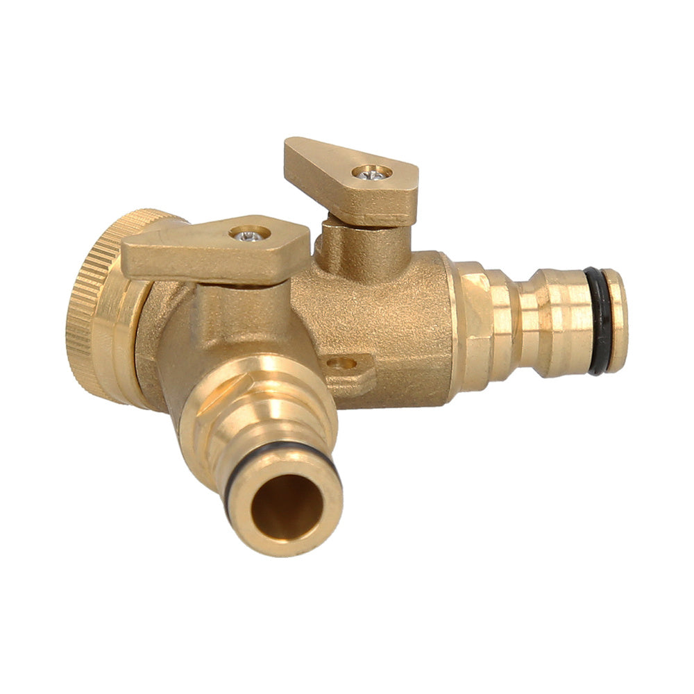 Adaptador Manguera Laton 2 tomas para Grifo 3/4"