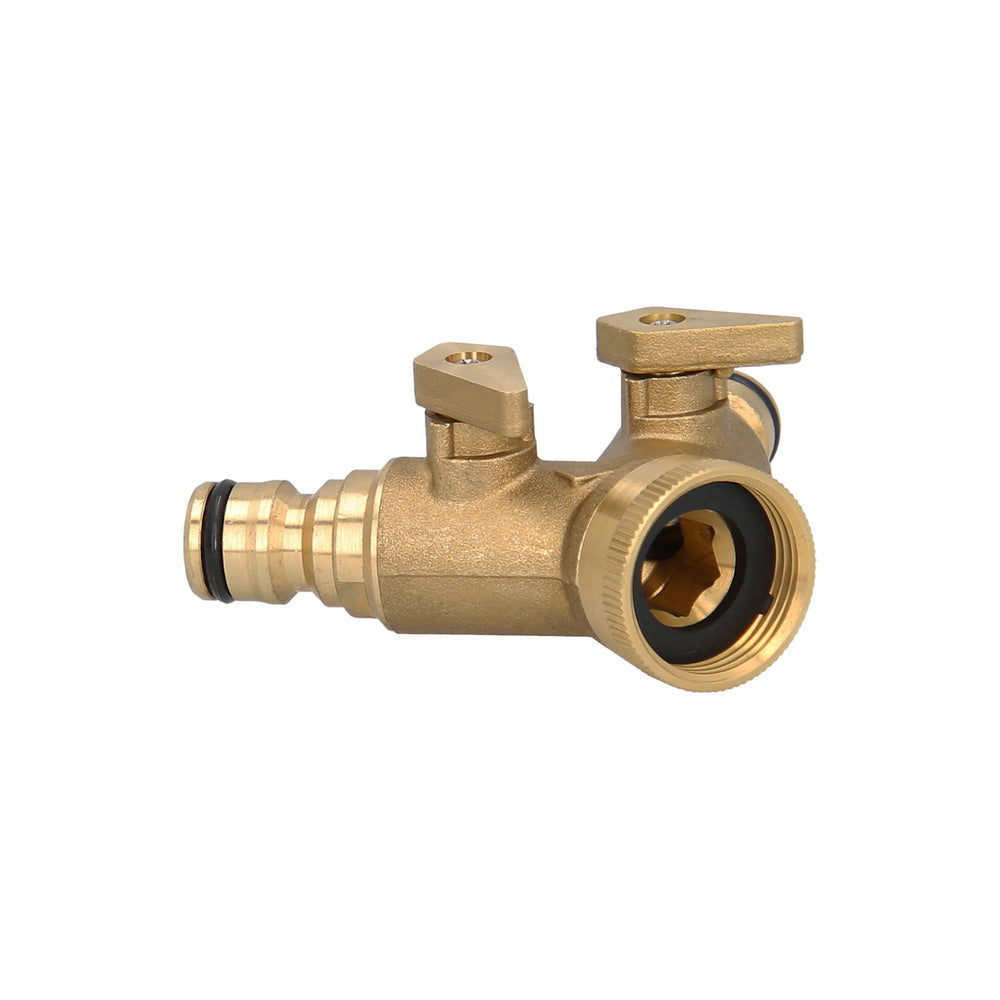 Adaptador Manguera Laton 2 tomas para Grifo 3/4"