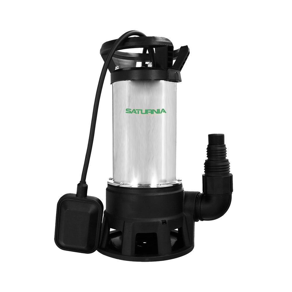 Bomba Aguas Sucias Sumergible Inoxidable 1.300 W. 25.000 lts/hora, Profundidad 7 Mts, Elevación 11 mts. Particulas max. Ø 38 mm.