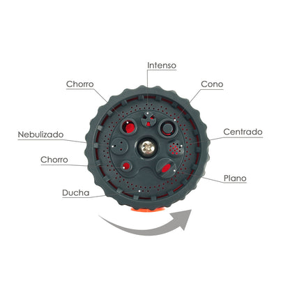 Manguera  Extensible Autoenroscable Espiral 15 Metros Con Pistola y Conectores