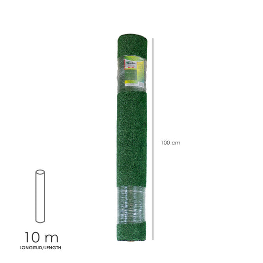 Cesped Artificial 7 mm. Rollo 1x10 mt. Césped Moqueta Para Interior y Exterior. Jardín, Terraza, Balcón. Uso Domestico