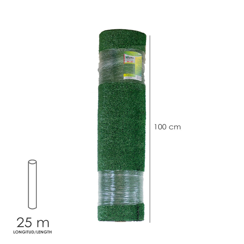 Cesped Artificial 7 mm. Rollo 1x25 mt. Césped Moqueta Para Interior y Exterior. Jardín, Terraza, Balcón. Uso Domestico