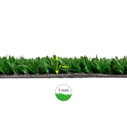 Cesped Artificial 7 mm. Rollo 1x25 mt. Césped Moqueta Para Interior y Exterior. Jardín, Terraza, Balcón. Uso Domestico